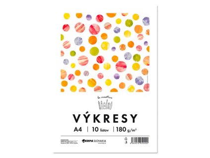 Výkresy 180 g, A4, 10 ks, farba biela