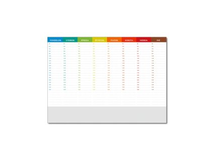 Podložka UNI 20-listová 47 x 34 cm farebná 2026