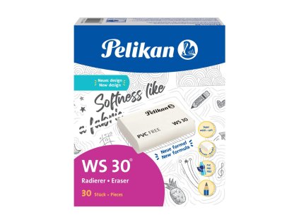 Guma bez PVC Pelikan WS 30 L krémová 30 ks