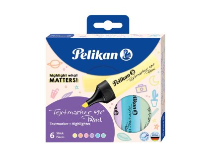 Sada zvýrazňovačov Pelikan 490 6S pastelové
