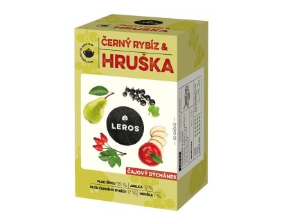 Čaj LEROS ovocný Čajová chvíľka čierna ríbezľa & hruška HB 20 x 2,5 g