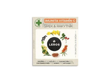 Čaj LEROS bylinný Natur Imunita Vitamín C šípka & rakytník HB 10 x 1,5 g
