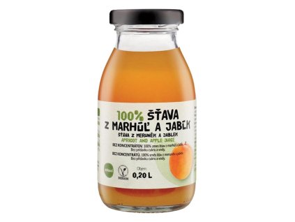 ZDRAVO šťava 100% marhuľovo-jablková 10 x 0,2 ℓ NEVRATNÉ SKLO