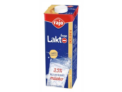 Trvanlivé mlieko Rajo plnotučné bezlaktózové 3,5% 1 ℓ