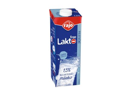 Trvanlivé mlieko Rajo polotučné bezlaktózové 1,5% 1 ℓ