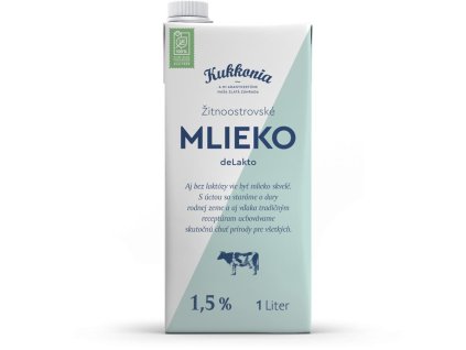 Trvanlivé mlieko Žitnoostrovské Kukkonia bezlaktózové 1,5% 1 ℓ