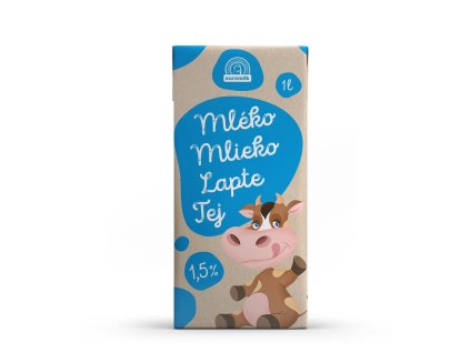 Trvanlivé mlieko Euromilk polotučné 1,5% 1 ℓ