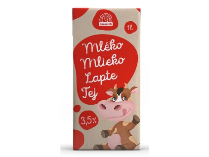 Trvanlivé mlieko Euromilk plnotučné 3,5% 1 ℓ
