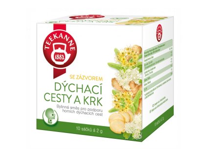 Čaj TEEKANNE hrdlo a dýchacie cesty so zázvorom HB 10 x 2g