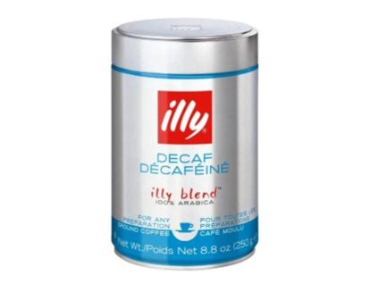 Káva Illy Decaf bezkofeínová 100% Arabica mletá v dóze 250g