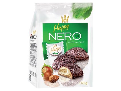Oblátky HAPPY NERO s mliečno - orieškovou náplňou 140 g