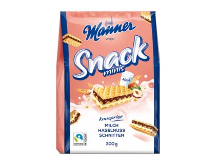 Oblátky Manner Snack Minis lieskovoorieškové 300 g