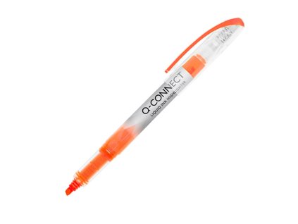 Zvýrazňovač Q-CONNECT Liquid Ink oranžový