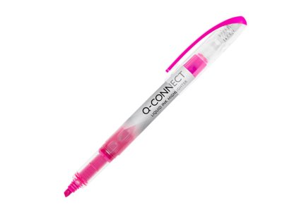 Zvýrazňovač Q-CONNECT Liquid Ink ružový