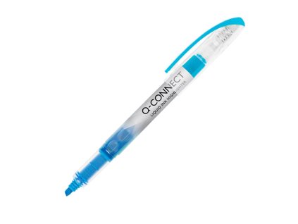 Zvýrazňovač Q-CONNECT Liquid Ink modrý
