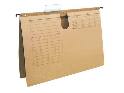 Závesný obal s rýchloviazačom Q-CONNECT recyklovaný hnedý