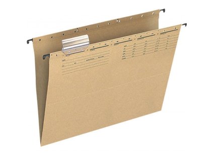 Závesný obal s V-dnom Q-CONNECT recyklovaný hnedý