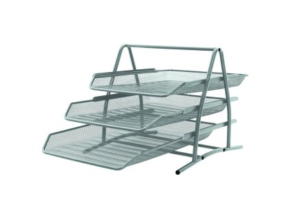 Drôtený stojan s 3 odkladačmi 350x275x278mm strieborný