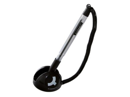 Pero so stojanom Q-CONNECT čierne vertikálne