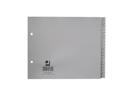 Plastový rozraďovač Q-onnect A-Z sivý