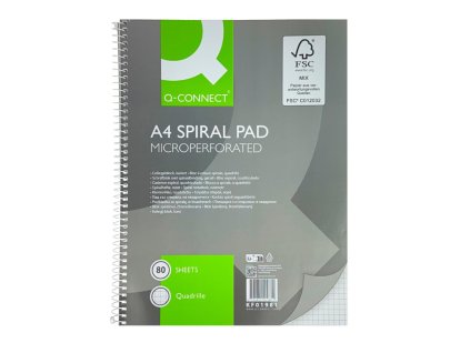 Blok College Q-CONNECT A4, 80 listov, štvorčekový