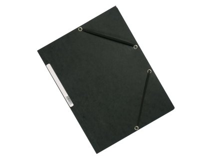 Kartónový obal hladký s gumičkou Q-CONNECT čierny