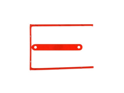 Archívny kovový klip Q-CONNECT potiahnutý červeným plastom