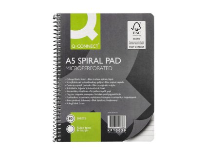 Blok College Q-CONNECT A5, 80 listov, linajkový