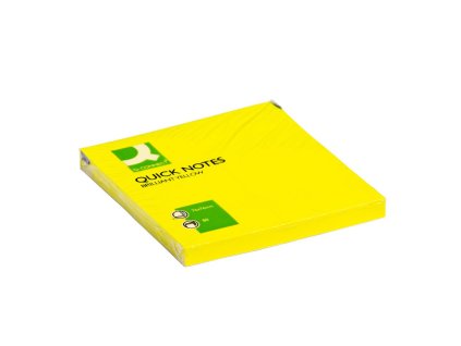 Samolepiaci bloček Q-CONNECT neónové 76x76mm žlté