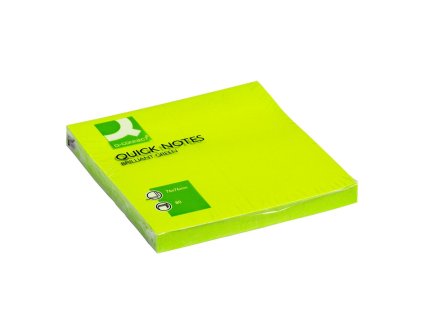 Samolepiaci bloček Q-CONNECT neónové 76x76mm zelené