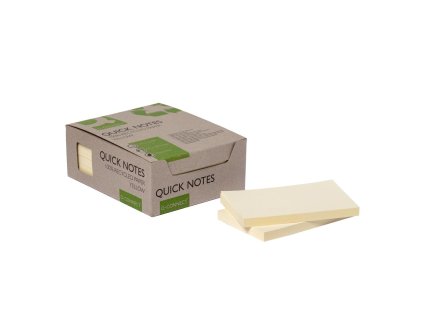 Samolepiaci bloček Q-CONNECT recyklované 127x76 žlté 12 ks