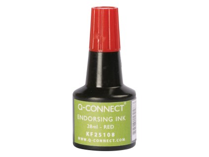 Pečiatková farba Q-CONNECT červená 28ml