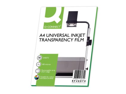 Fólia na spätnú projekciu Q-CONNECT A4, bal. 50 ks