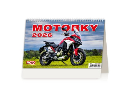 Stolový kalendár riadkový 22,6x13,9 cm - Motorky 2026
