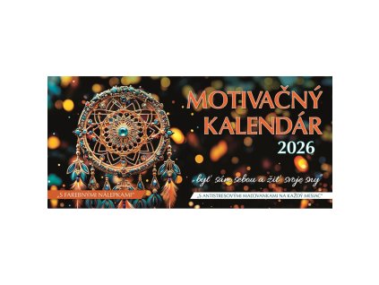 Stolový kalendár stĺpcový 29,7 x 13,8 cm - Motivačný 2026