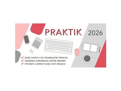 Stolový kalendár stĺpcový 32 x 15,5 cm - PRAKTIK 2026