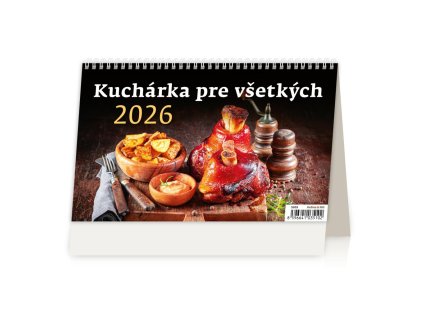 Stolový kalendár riadkový 22,6x13,9 cm - Kuchárka pre všetkých 2026