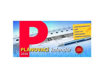 Stolový kalendár stĺpcový 29,7 x 13,8 cm - Plánovací 2026