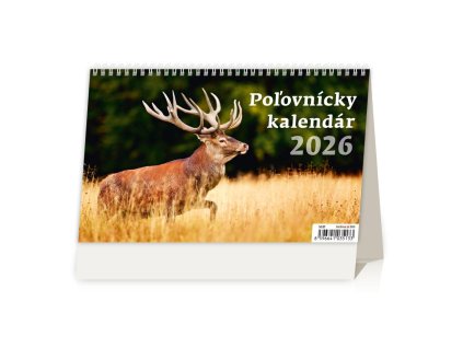 Stolový kalendár riadkový 22,6x13,9 cm - Poľovnícky 2026
