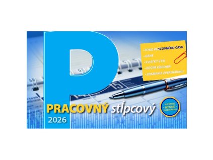 Stolový kalendár stĺpcový 23 x 14 cm - Pracovný 2026