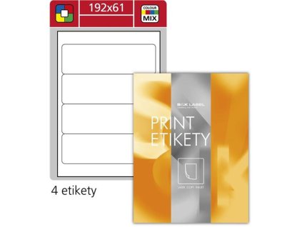 Etikety na zakladače, mix farieb, 61 x 192 mm, 400 ks