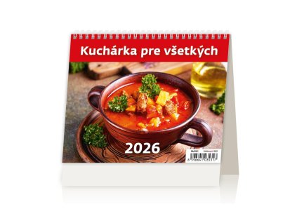 Stolový kalendár riadkový 17,1x13,9 cm - MiniMax Kuchárka pre všetkých 2026