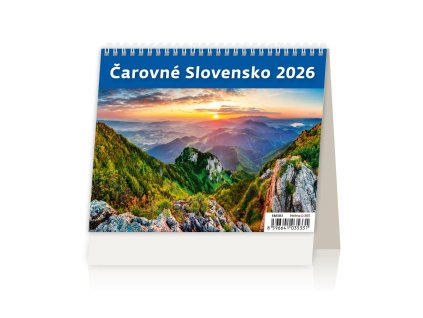 Stolový kalendár riadkový 17,1x13,9 cm - MiniMax Čarovné Slovensko 2026