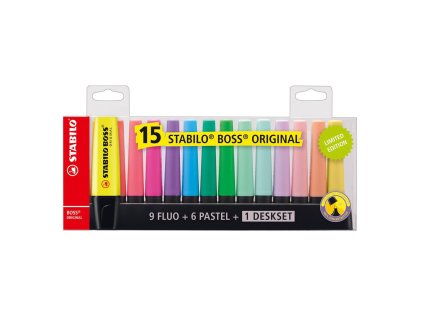 Sada zvýrazňovačov STABILO BOSS ORIGINAL15S