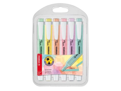 Sada zvýrazňovačov STABILO swing cool Pastel  6S