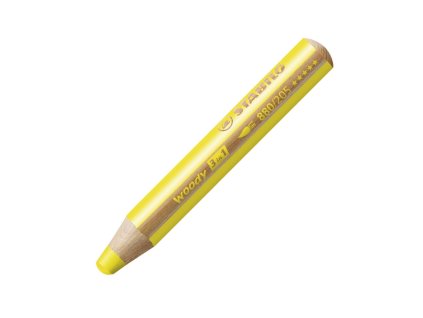 Viacúčelová farbička STABILO woody 3 in1 žltá