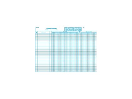 Evidencia dochádzky, A3, list