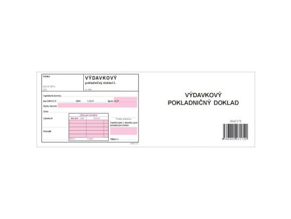 Výdavkový pokladničný doklad, A6, s DPH, samoprepis dvojfarebný