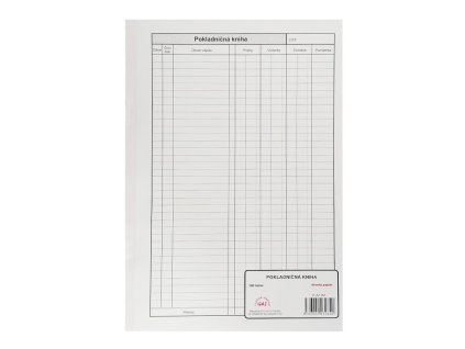 Pokladničná kniha, A4, nečíslovaná, 100 listov