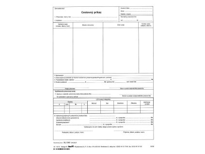 Cestovný príkaz A4, 20 ks v bal.